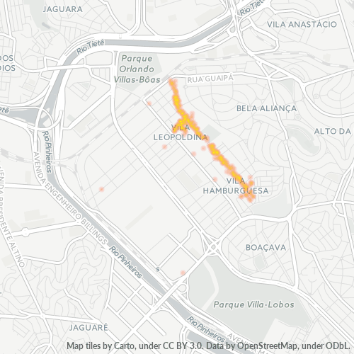 05303-000 Mapa de calor de densidad empresarial