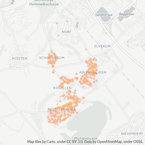 Heatmap für plz 41470