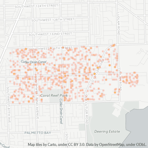 33158 Business Density Heatmap