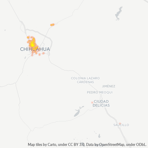 31100 Mapa de calor de densidad empresarial