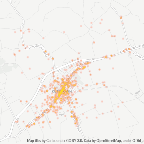 19530 Business Density Heatmap