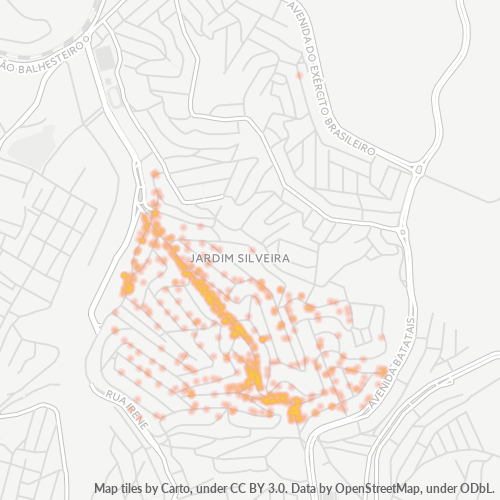 06436-000 Mapa de calor de densidad empresarial