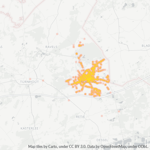 Heatmap voor postcode 2370