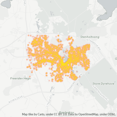 3400 Heatmap over forretningstæthed