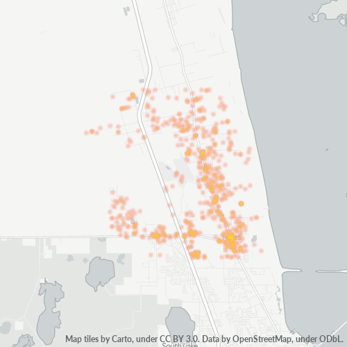 32754 Business Density Heatmap