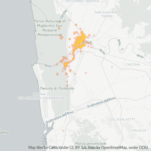 Mappa di calore per cap 56122