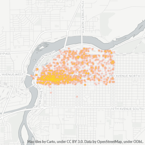 59401 Business Density Heatmap