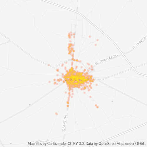 Mappa di calore per cap 71042