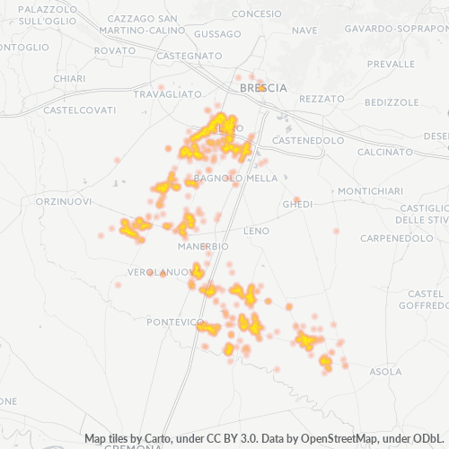 Mappa di calore per cap 25020