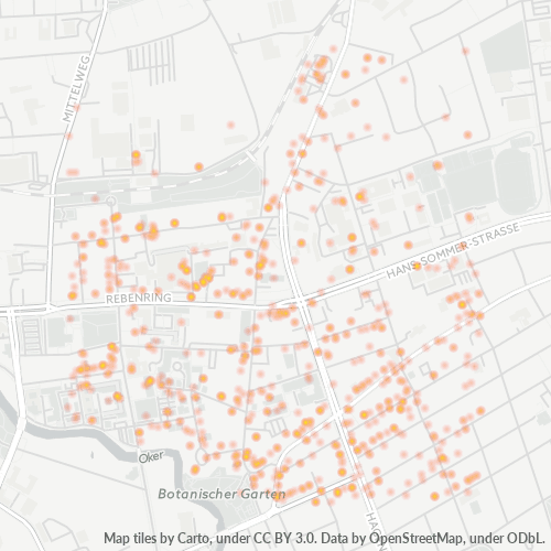 Heatmap für plz 38106