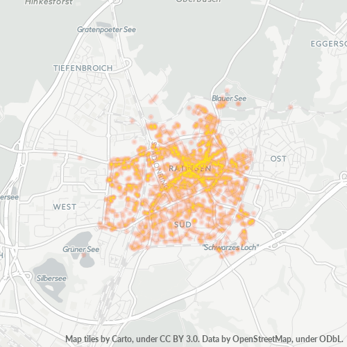 40878 Standortdichte-Heatmap