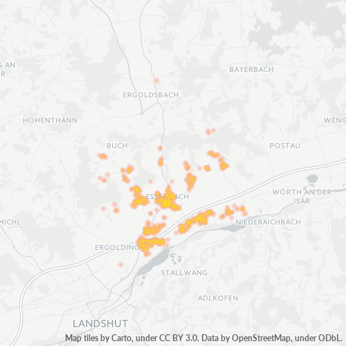Heatmap für plz 84051