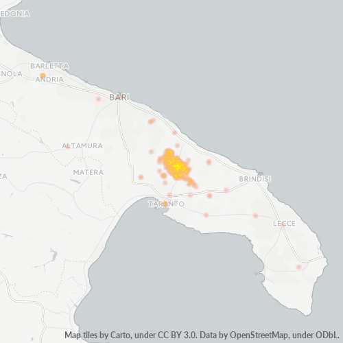 Mappa di calore per cap 74015