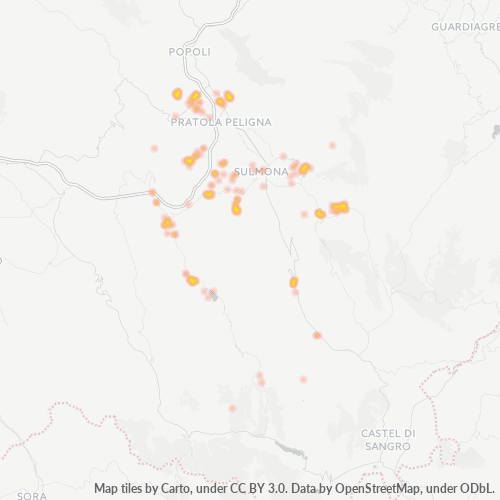 Mappa di calore per cap 67030
