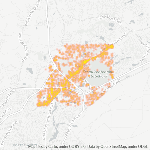 29223 Business Density Heatmap