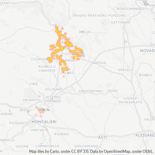 Mappa di calore per cap 10010