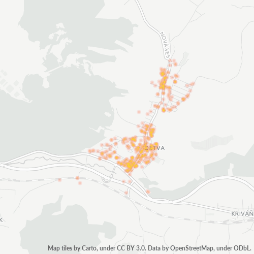 962 12 Teplotná mapa obchodnej hustoty