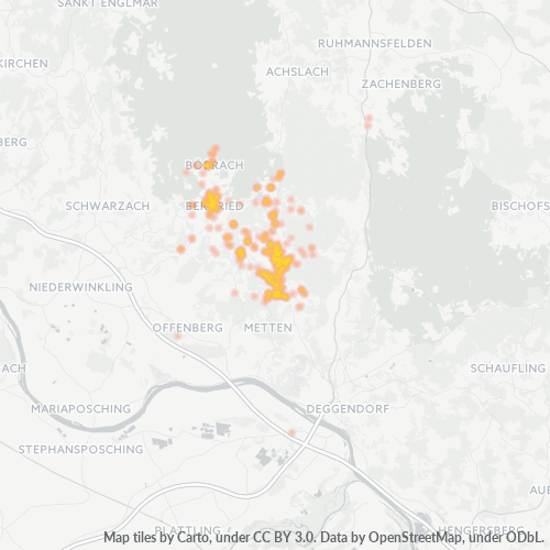 Heatmap für plz 94505