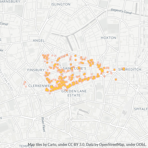 EC1V Business Density Heatmap