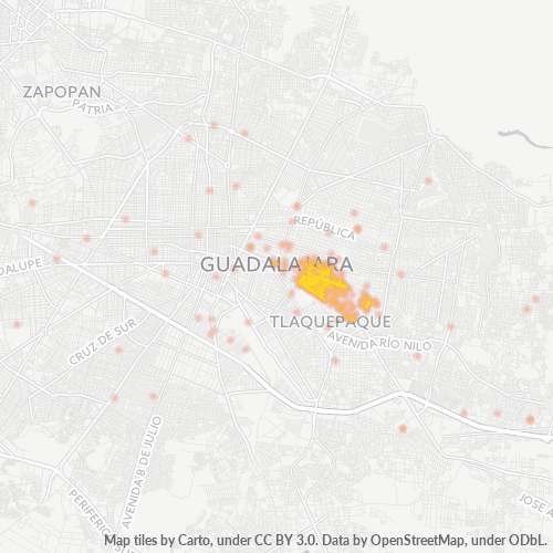 44410 Mapa de calor de densidad empresarial