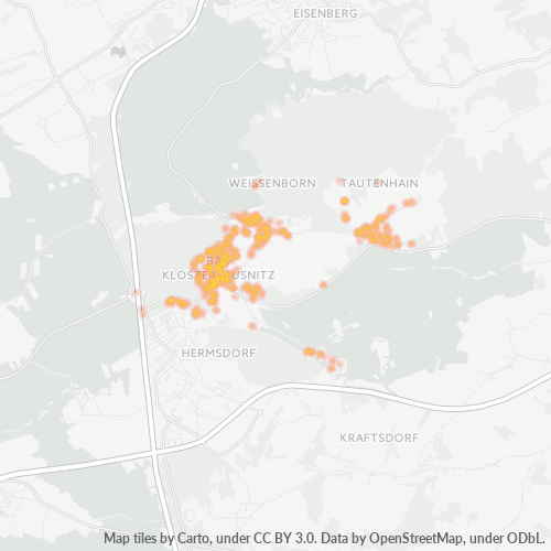 Heatmap für plz 07639