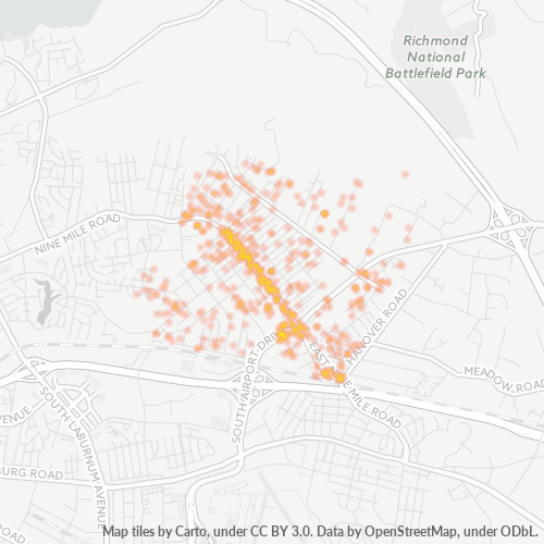 23075 Business Density Heatmap
