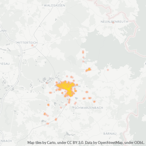 Heatmap für plz 95643