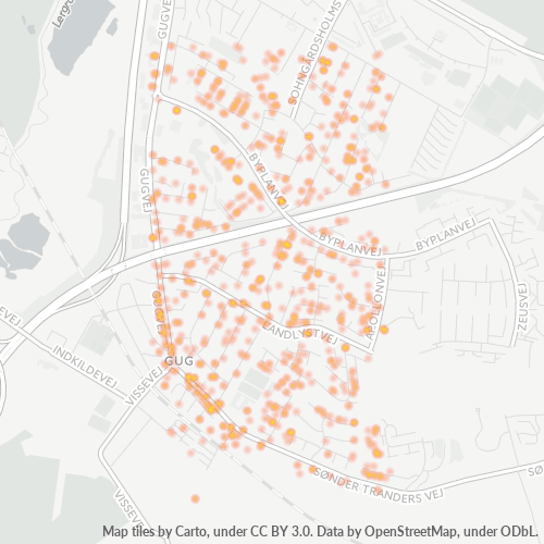 9210 Heatmap over forretningstæthed