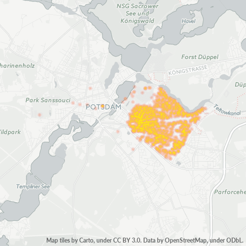 Heatmap für plz 14482