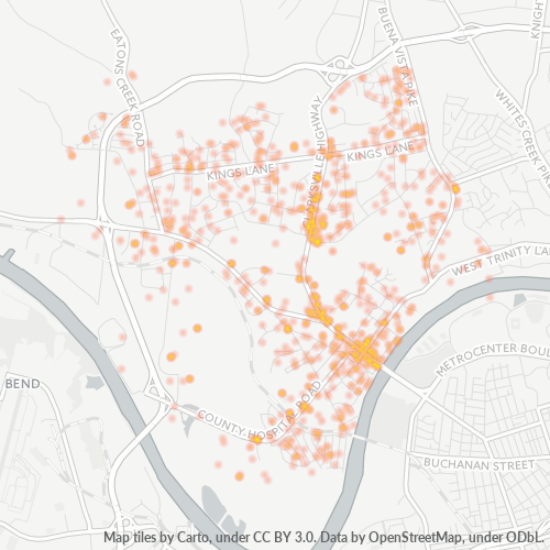 37218 Business Density Heatmap