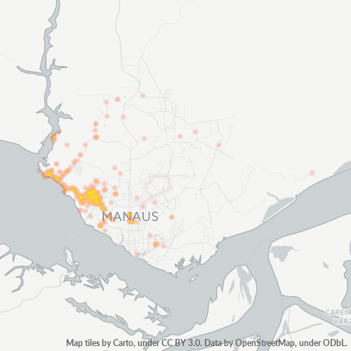 69037-000 Mapa de calor de densidad empresarial