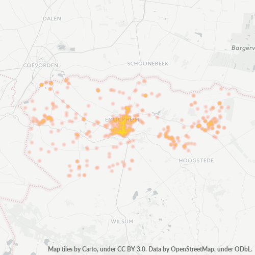 Heatmap für plz 49824