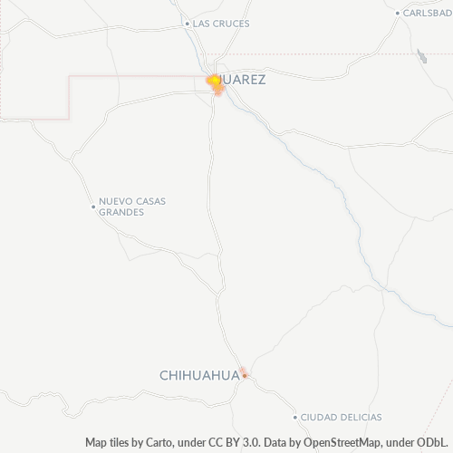 32320 Mapa de calor de densidad empresarial