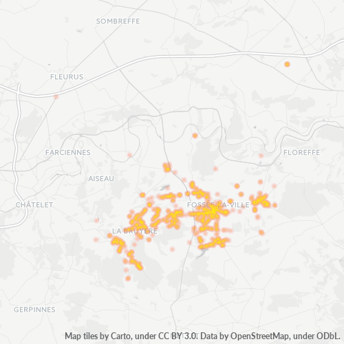 Heatmap voor postcode 5070