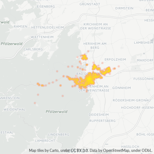Heatmap für plz 67098