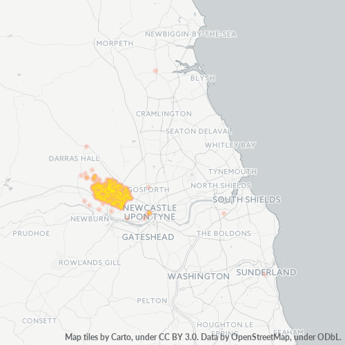 NE5 Business Density Heatmap