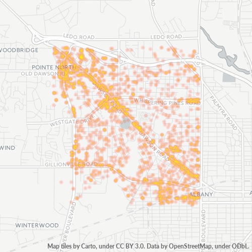 31707 Business Density Heatmap