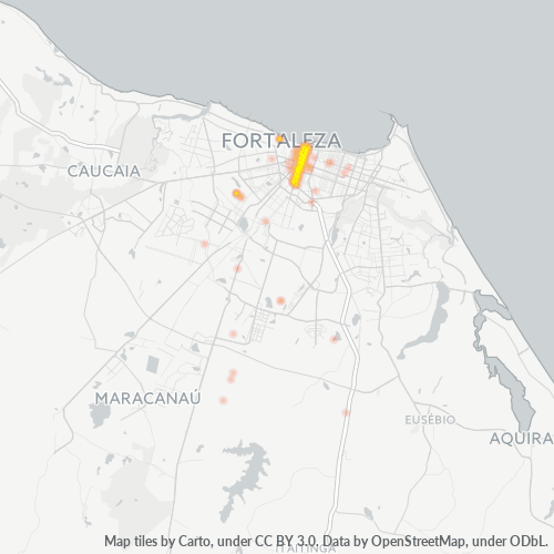 60025-000 Mapa de calor de densidad empresarial