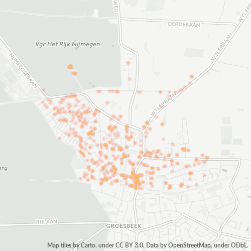 Heatmap voor postcode 6561