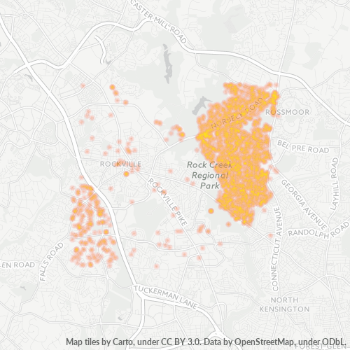 20853 Business Density Heatmap