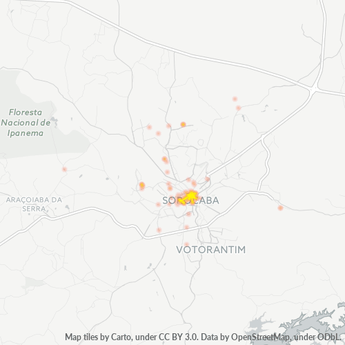 18010-000 Mapa de calor de densidad empresarial