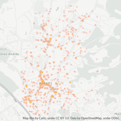 Heatmap für postleitzahl 8045