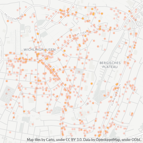 Heatmap für plz 42277