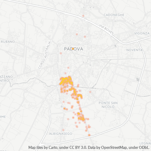 Mappa di calore per cap 35124