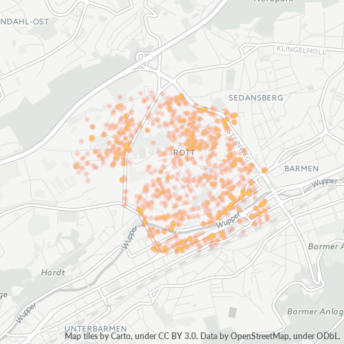 Heatmap für plz 42283