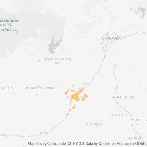 Mapa de calor para código postal 14100