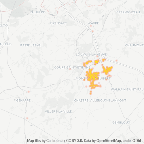 Heatmap voor postcode 1435
