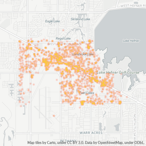 73132 Business Density Heatmap