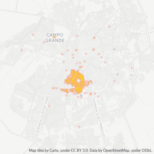 79080-000 Mapa de calor de densidad empresarial