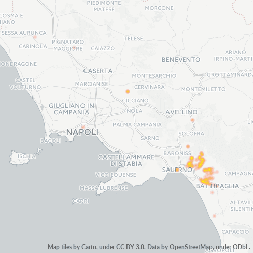 84090 Mappa di concentrazione per la densità di aziende